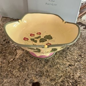 PartyLite Garden Lites Pedestal Bowl Food Safe (Retired Item)